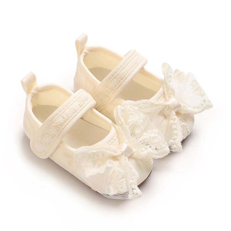 Christening infant girls shoes Baptismal firstwalker 0-18M newborn baby crib princess prewalkers
