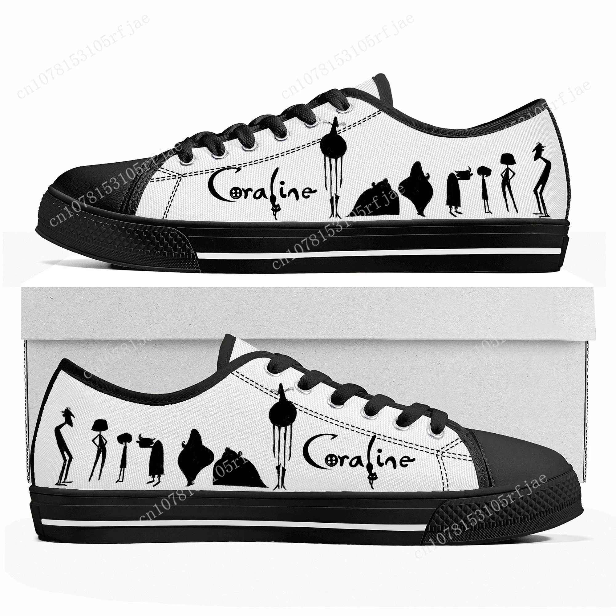 

Coraline The Secret Door Custom Low Top Sneakers Women Men Teenager Fashion High Quality Shoes Casual Tailor Made Canvas Sneaker