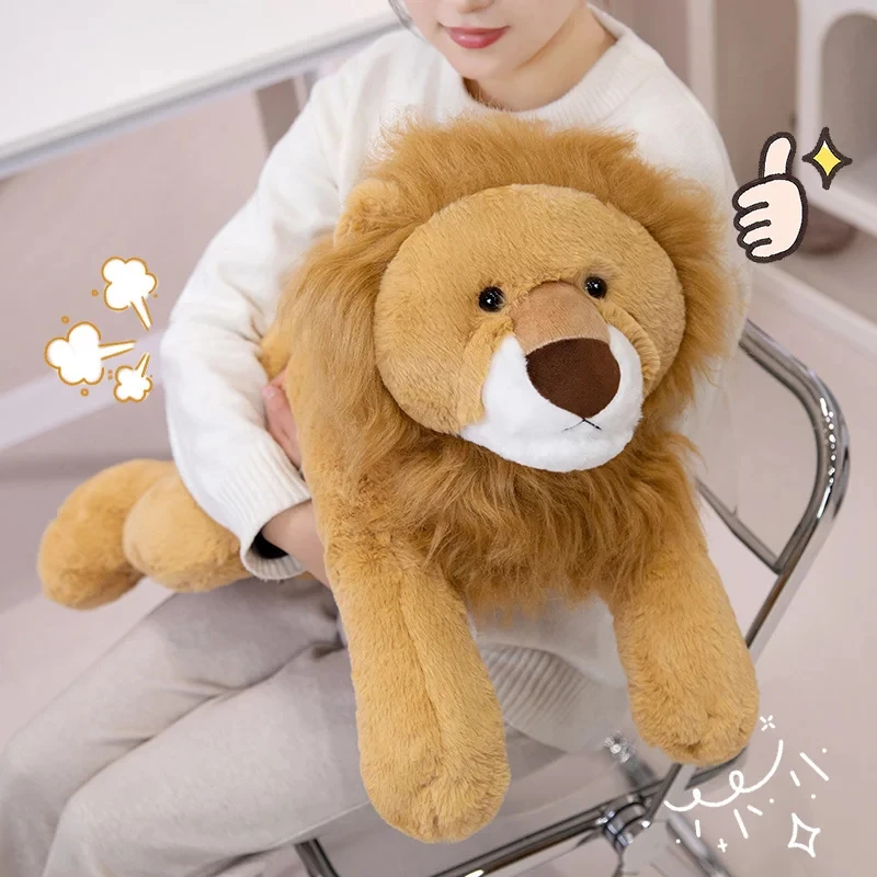 55-75cm Super Soft Cartoon Lion Doll Plush Toys Stuffed Animal Cute Lions Baby Sleeping Pillow for Kids Birthday Gift Home Decor