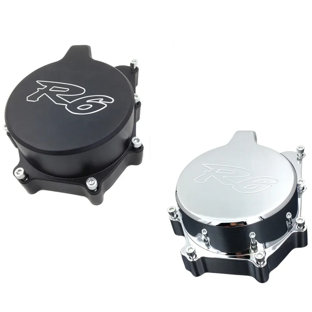 

Left Side Billet Motor Engine Stator Cover for Yamaha YZF R6 1999-2002 Motorcycle Parts Black/Chrome