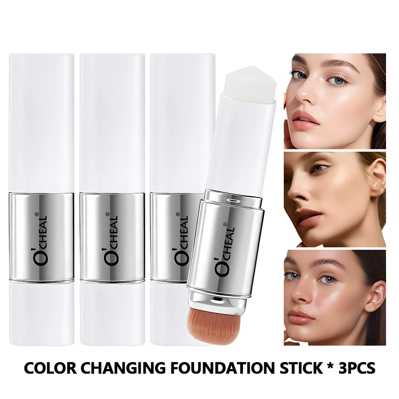 O'CHEAL Temperatuurveranderende Foundation Stick Gezichtsdekking Vlekken Poriën Tweekoppige Gezicht Matte Make-up Foundation Crème