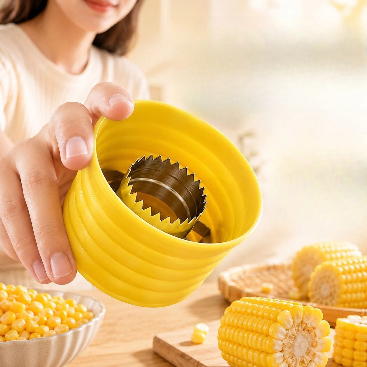 2026 Portable Creative Tool No Kernel Left Corn Peeler Stainless Steel Corn Stripper Sheller Corer Tool