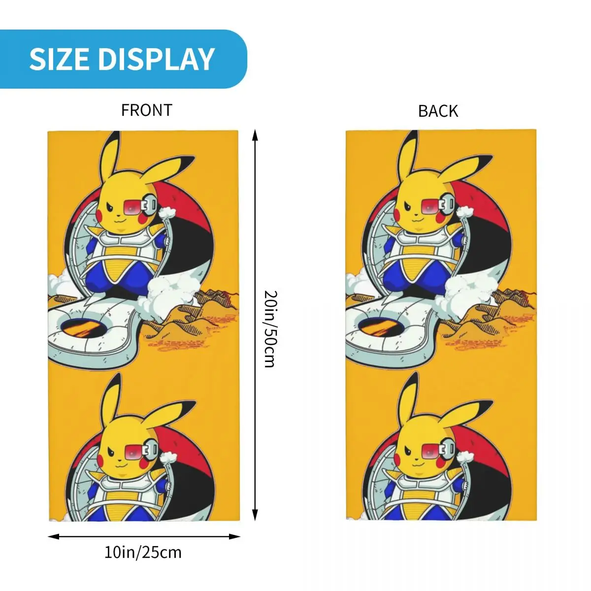 Robot Bandana Neck Gaiter Printed Pokemon Face Scarf Multifunctional Headwear Cycling Unisex Adult Washable