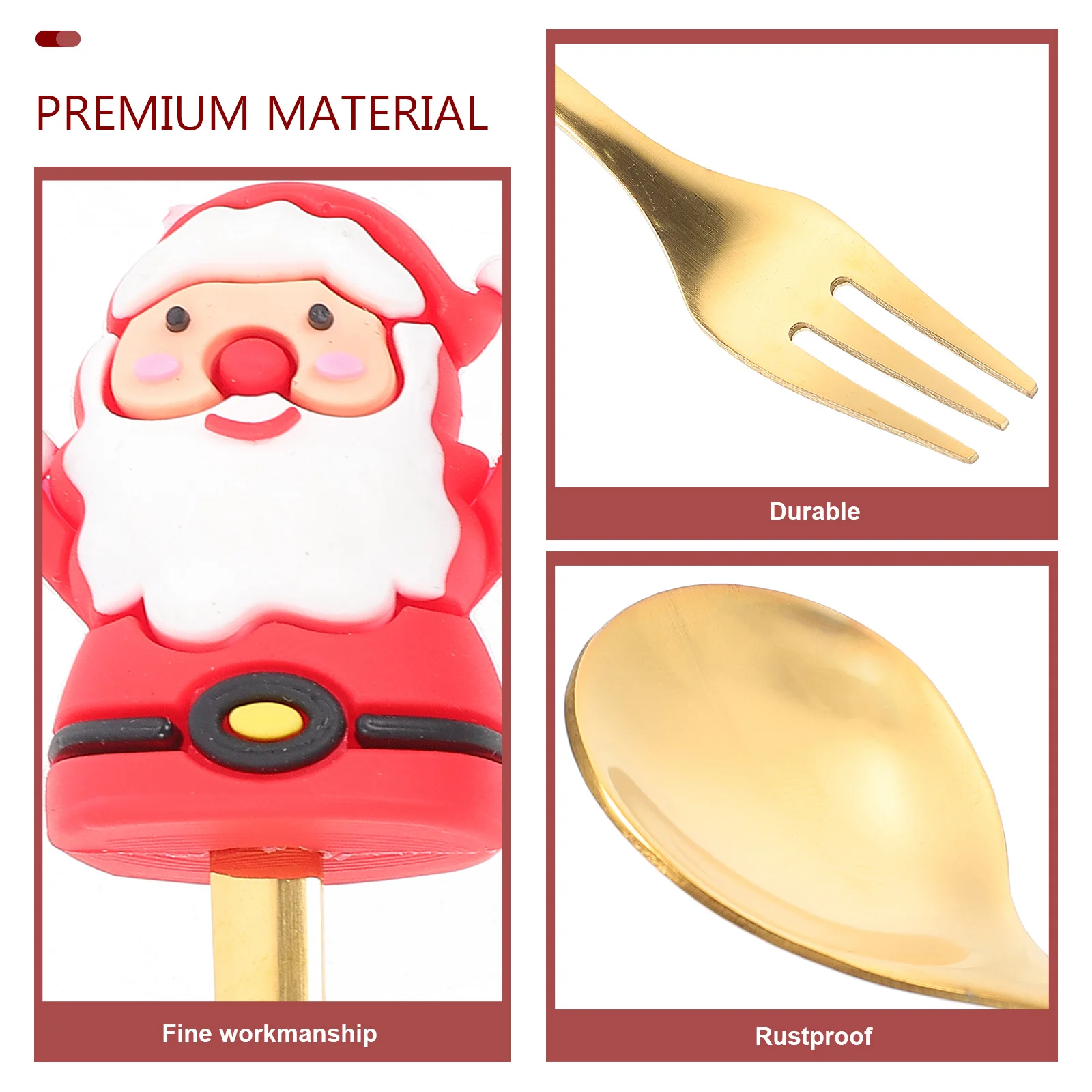 

1Set Stainless Steel Cutlery Set Mirror Polished Comfortable Touch Suitable for Christmas Dinner Party Buffet Cutlery Set