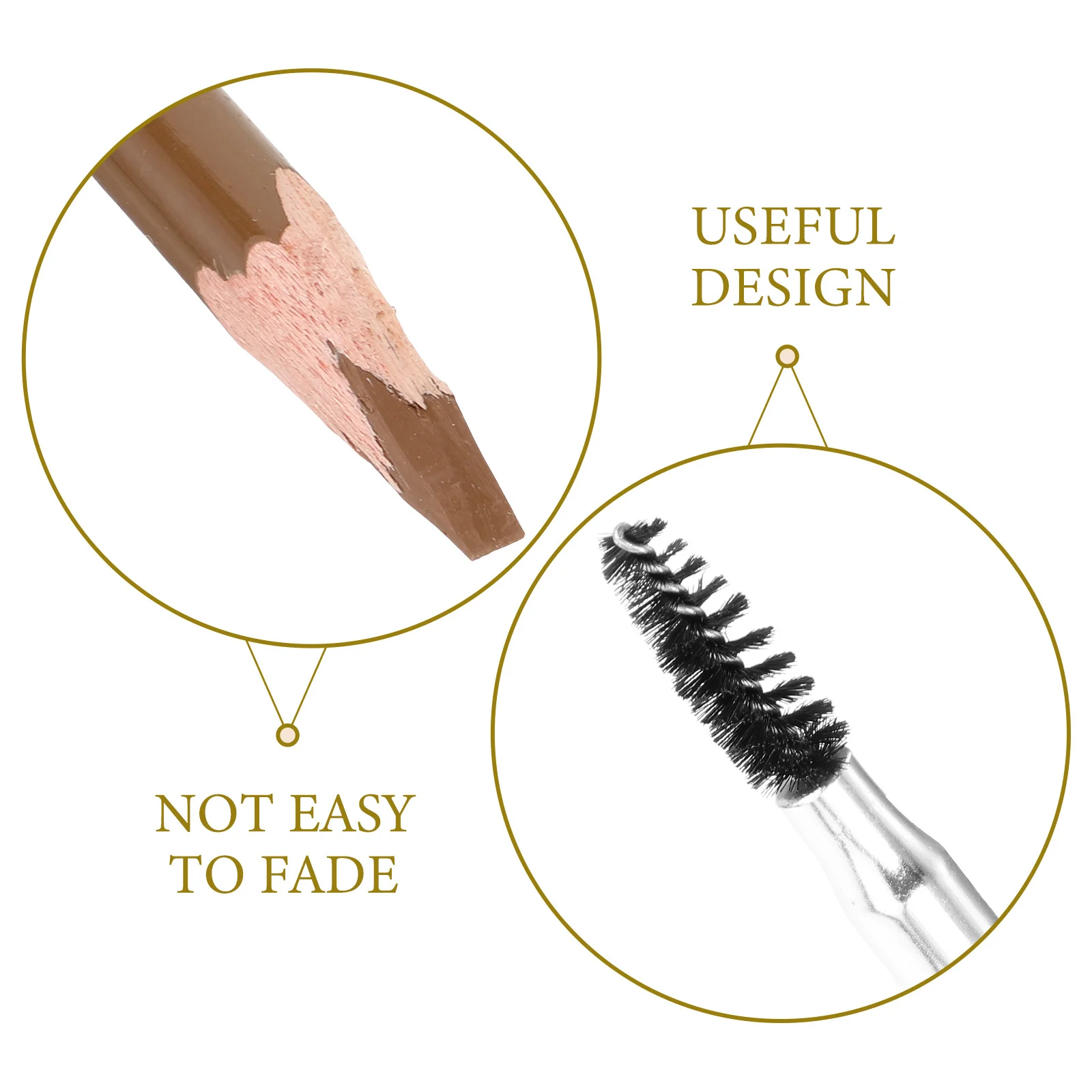 Pincel de sobrancelha de maquiagem à prova de suor para mulheres caneta lápis de sobrancelha lápis à prova d'água