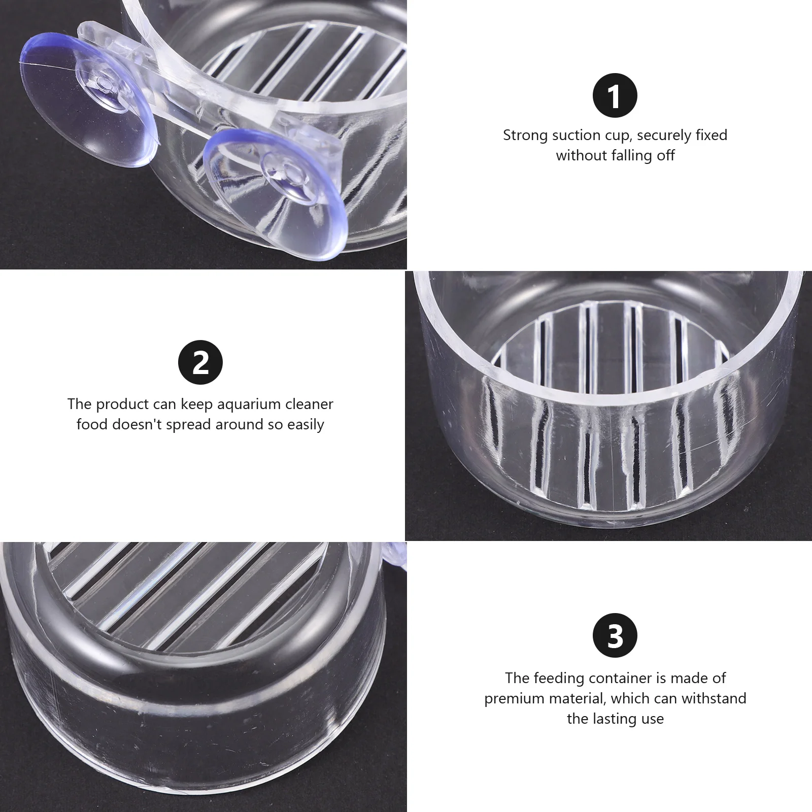 

16pcs Feeding Cup Aquarium Fish Feeder Transparent Food Holder For Red Worms Bloodworm Nematode Bait Container Shrimp