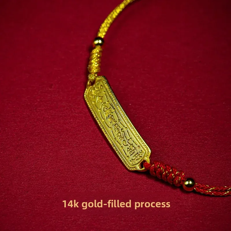 Handmade Woven Red Rope Bracelet Women's Edict Sign Hand Rope Benmingnian Horse Year Amulet Hand Rope Lucky Gifts Jewelry Simple