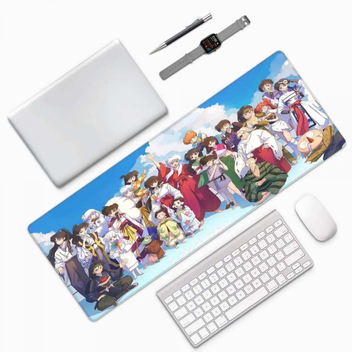Inuyasha Anime Large Mouse Pad Computer Keyboard Mouse Mat Gamer PC Laptop Desk Mat Office Accessories Table Mats