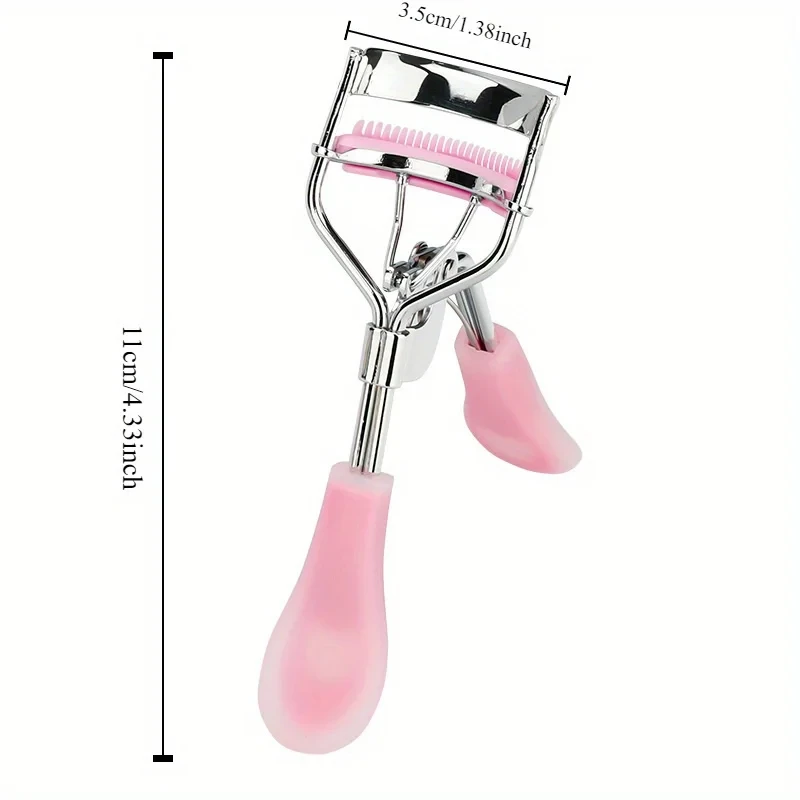 Recourbe-cils en acier inoxydable, doucement bouclé, adapté aux cils et sourcils pour femmes, conception manuelle Portable en silicone, 1/3 pièces