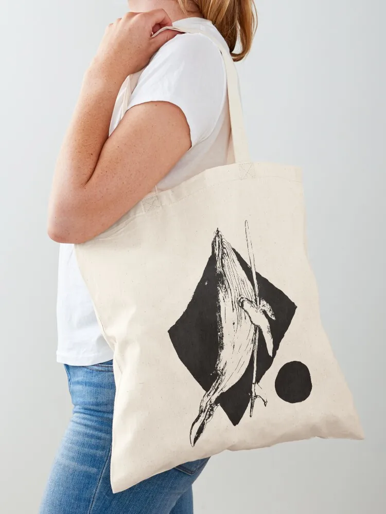 WHALE & THE SINGLE FIN Tote Bag women bag hand bag ladies shopping cart bags reusable grocery bags