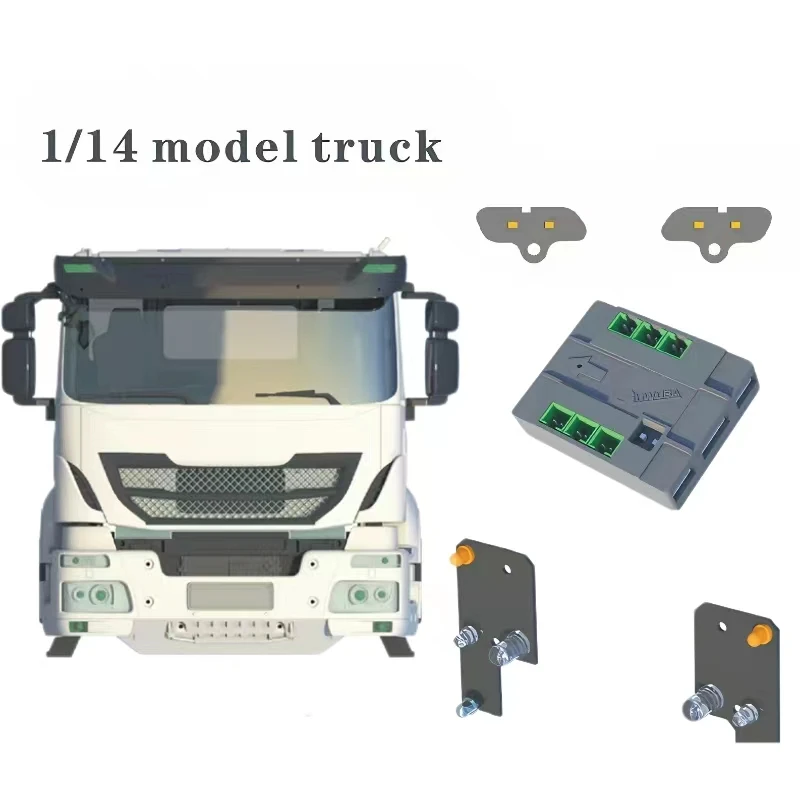 

Mud head light set series light control control light for 1/14 Tamiya RC Truck Trailer Dump Truck Scania 770S R620 Auto Parts