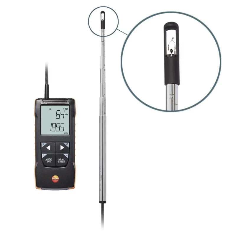 Digital hot anemometer is a high-precision handheld instrument used to measure air flow