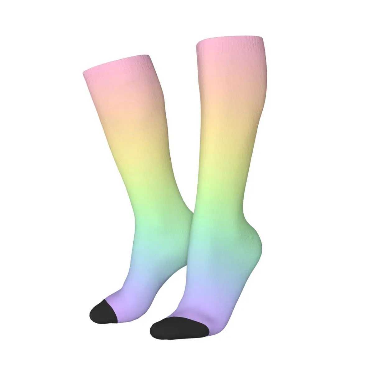 

Pastel Rainbow Gradient Socks Harajuku Stockings All Season Long Socks Accessories for Unisex Gifts