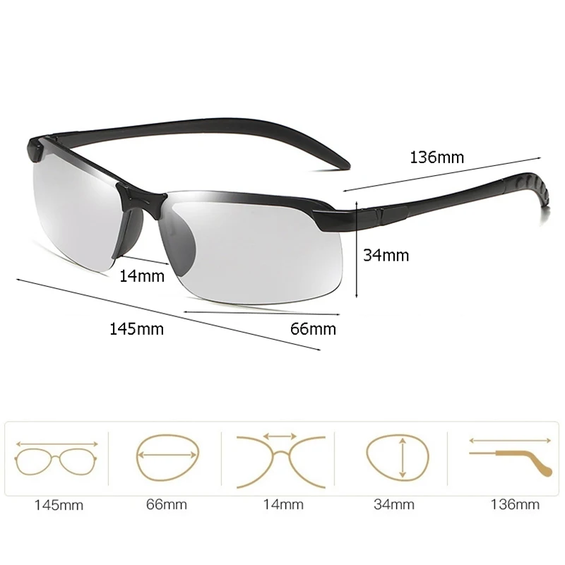 Color Changing Lens Cycling Glasses Photochromic Polarized Sports MTB Bike Sunglasses Riding Fishing Bicycle Eyewear BC0243