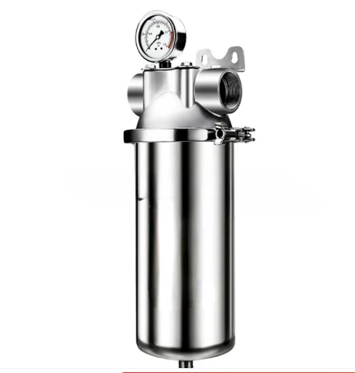 Myteck Whole House Big Flow Rate Stainless Steel for 304 Inline Water Pre-Filter 1 Inch with Flushing Function 10000LPH 40