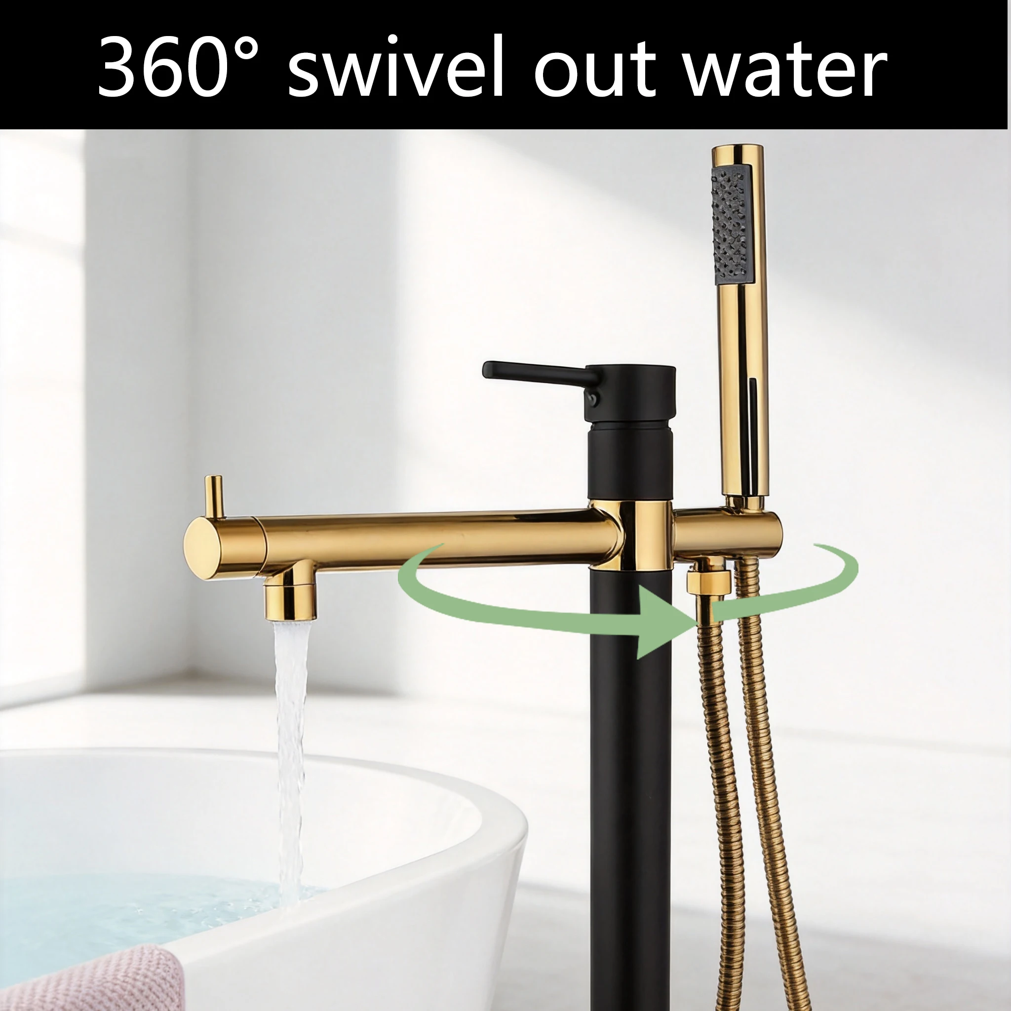 Torayvino Badkamer Vrijstaand - Freestanding Bathtub Filler Faucet Floor recensie en prijs