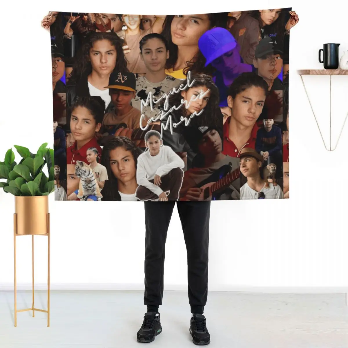

Miguel Cazarez Mora Seamless Collage with Signature - 2 Throw Blanket Cozy Warm Blanket for Bed Room Decor