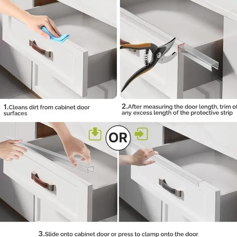 652F Upgrades Child Friendly Cabinet Corner Guard 45cm Clear PVC Adjustable for Edges Protect Kitchen Application