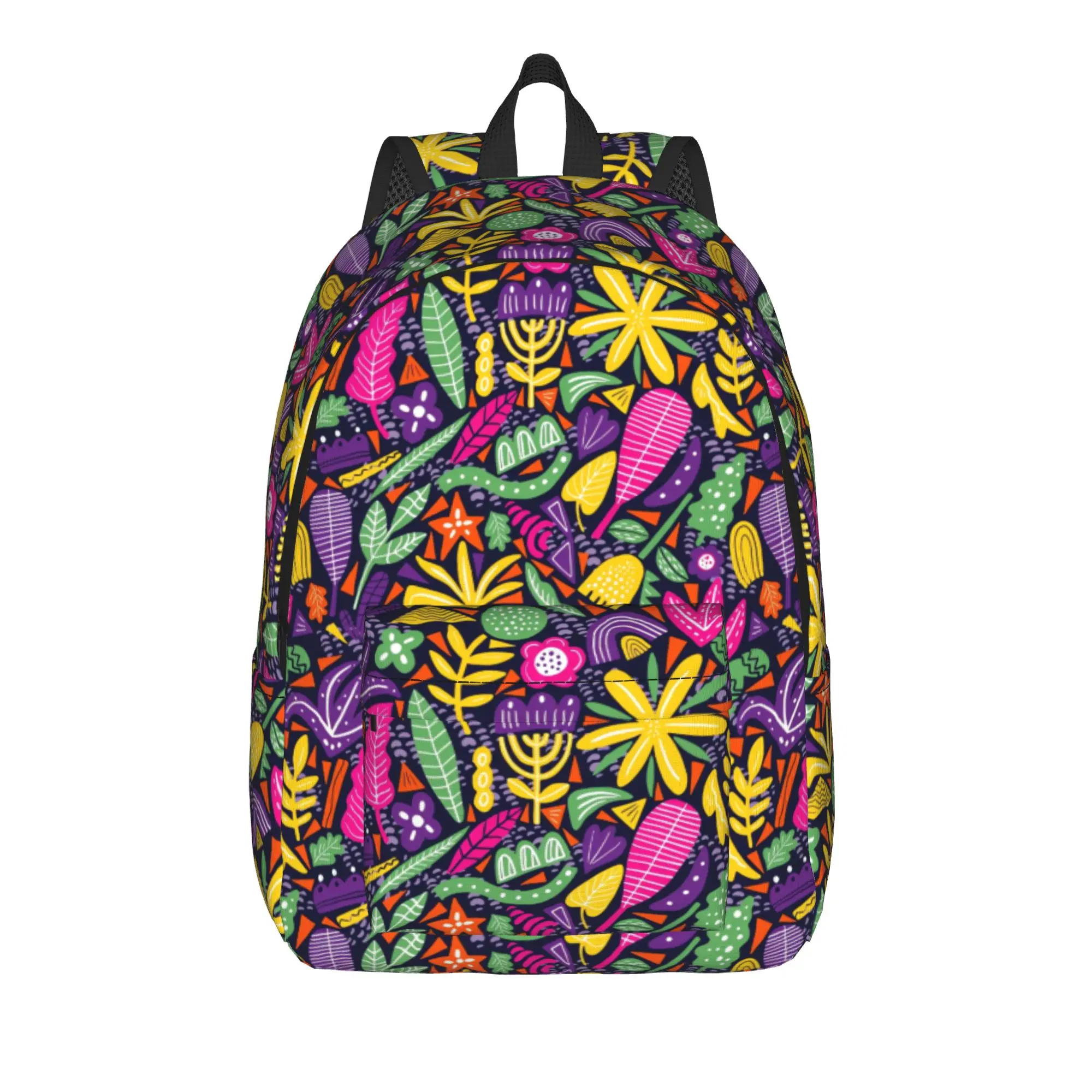 Floral Neon  Bright Amp Bold   Backpack Teen  Large Backpacks Polyester Stylish High School Bags Travel High Quality Rucksack