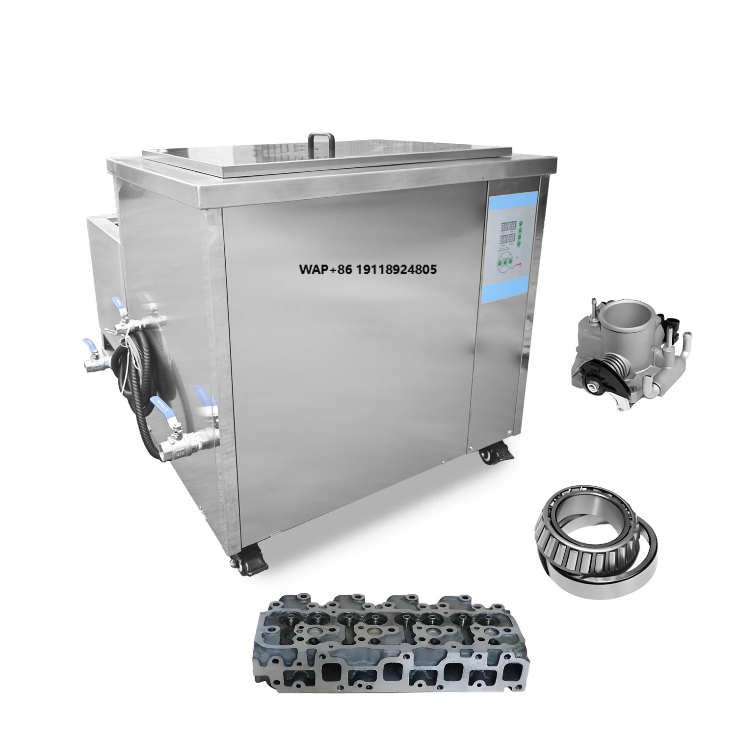 Industrial Stainless Steel 100L 200L 300L 500L Ultrasonic Cleaning Machine for Metal Parts Engine Block Garage Use with Filter