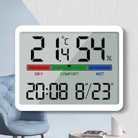 Smart Temperature Humidity Meter LCD Digital Thermometer Hygrometer Sensor Gauge Home Indoor Weather Station Desk Clock
