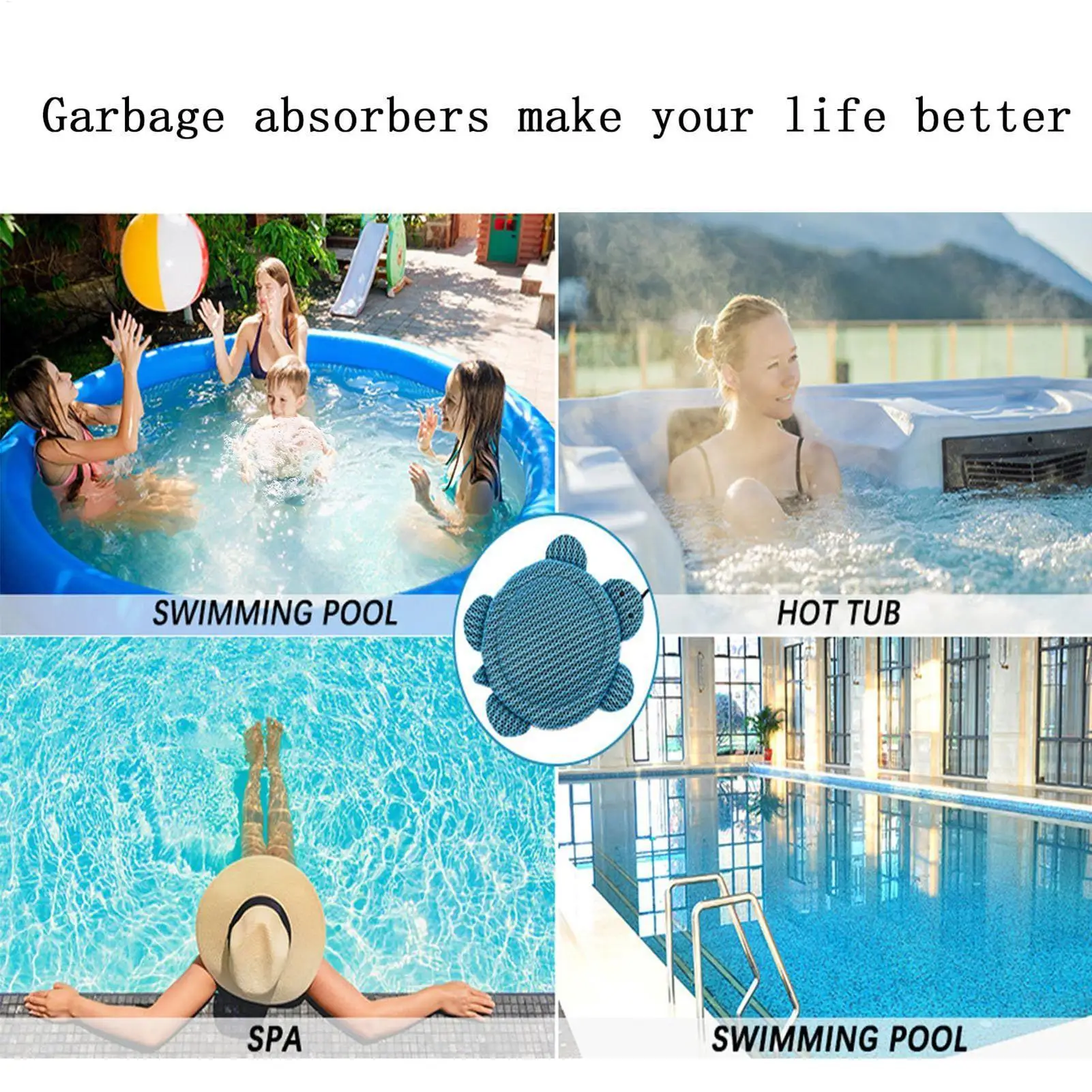 Hot Tub Scum Absorber Pool Oil Sponge Floating Scum Ball Spa Oil Absorbing Sponge Reusable Bathtub Skimmer for Water Maintenance view 5