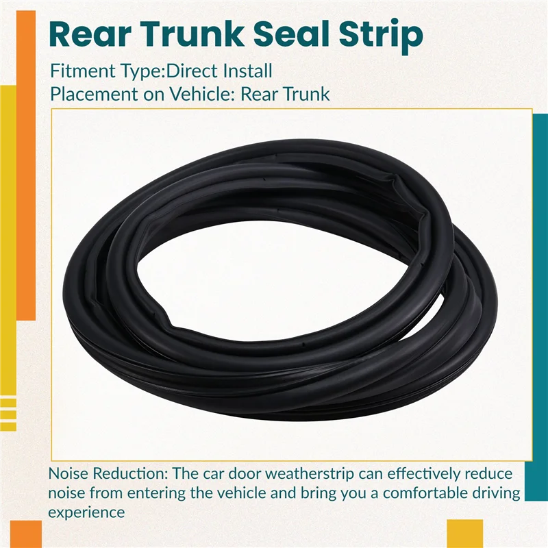

ABTC-Rear Tailgate Boot Lid Seal 1728564-00-C For Tesla Model 3 Highland 2023-2024 Trunk Rubber Waterproof Strip 172856400B