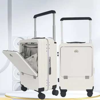Valigia ampia maniglia apertura anteriore bagaglio con portabicchieri USB di alta qualità 20 