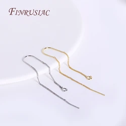 Trendy 18K Gold Plated Long Tassel Earwire,Brass Thin Chain Ear Wire For Earrings Making Findings,DIY Fashion Jewelry For Women