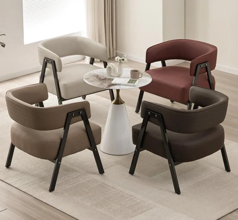 European light luxury simple negotiation chair single cat skin scratching casual sofa chair
