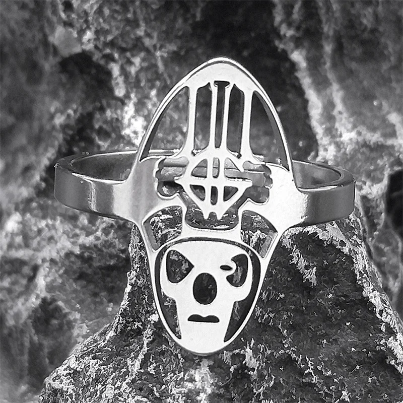 Ghost BC Band Nameless Ghoul Pope Papa Emeritus Ring Women Men Stainless Steel Adjustable Rings Heavy Metal Music Jewelry RRRXXX