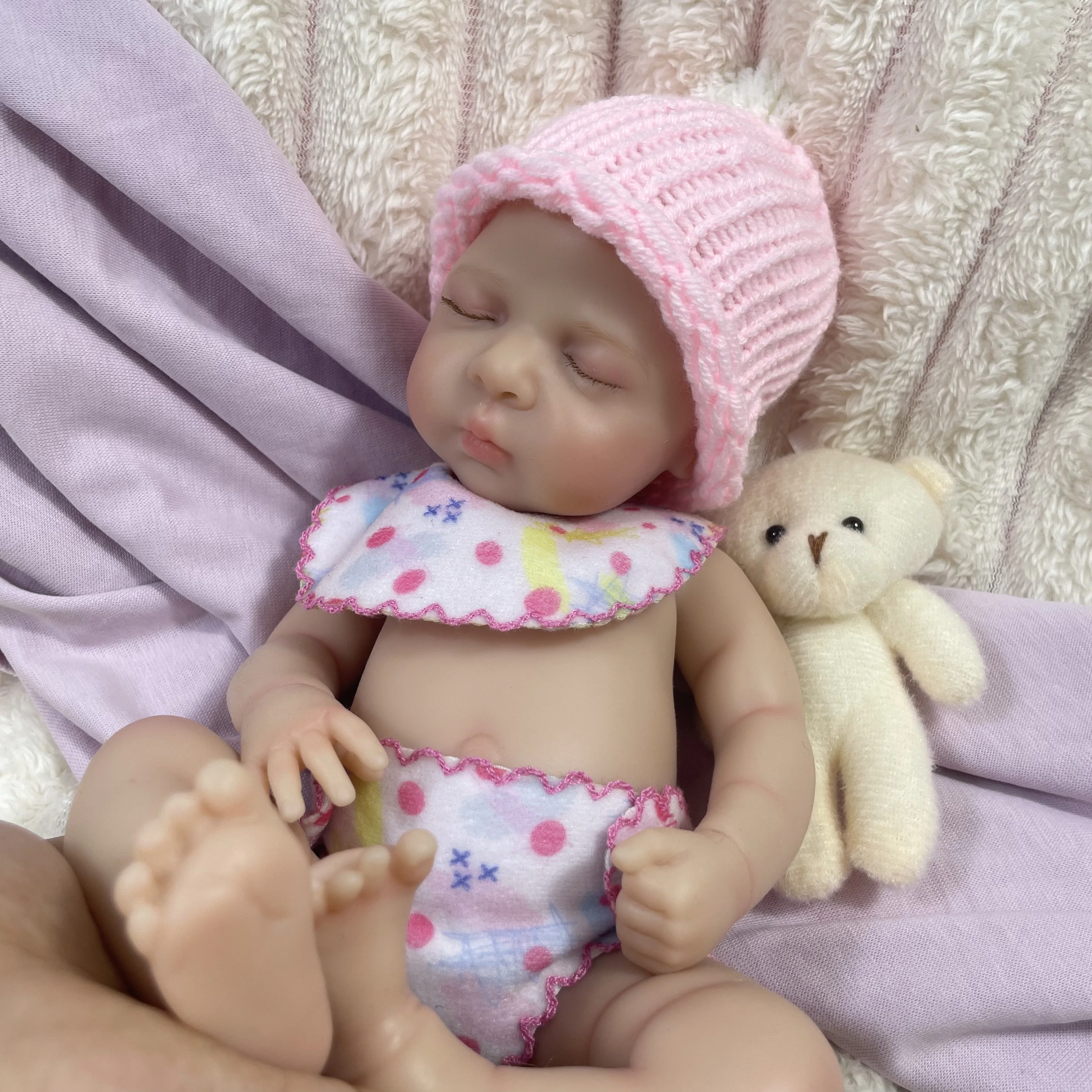 De nombreuses Options Mini 13 pouces plein Silicone Reborn bébé Luna réaliste solide Silicone corps souple lavable fille anniversaire cadeau de noël