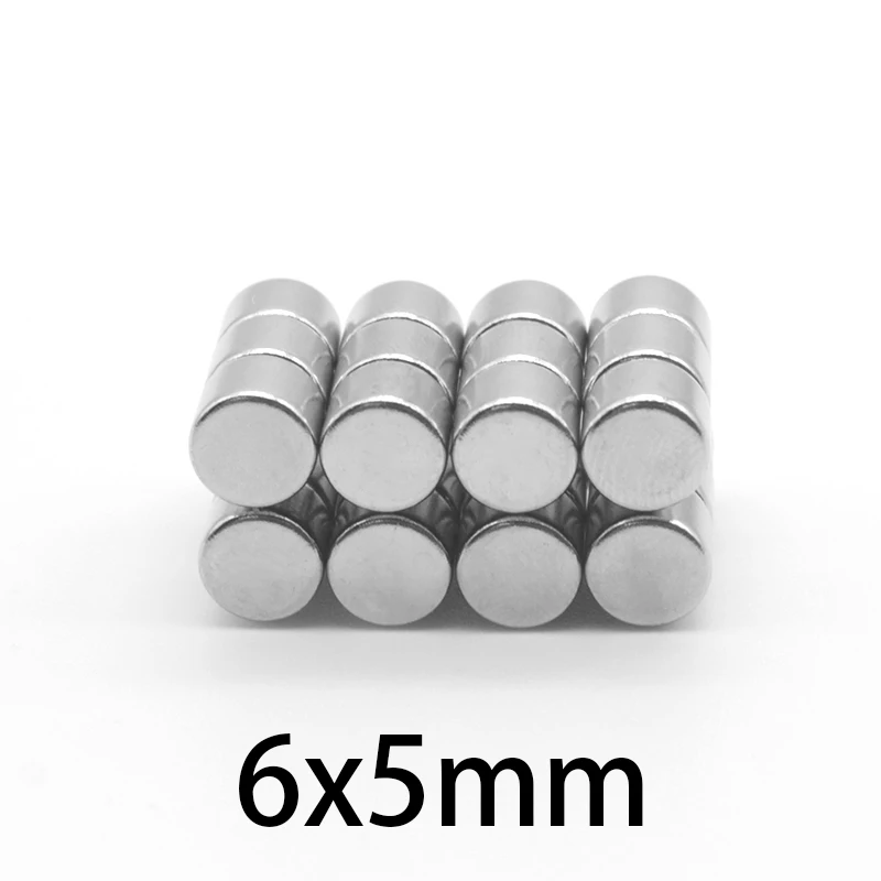 6x5mm Magnetic Disc Magnet 20-300PCS Rare Earth Neodymium Magnets N35 6x5mm Small Round Search Magnet Strong 6*5 mm