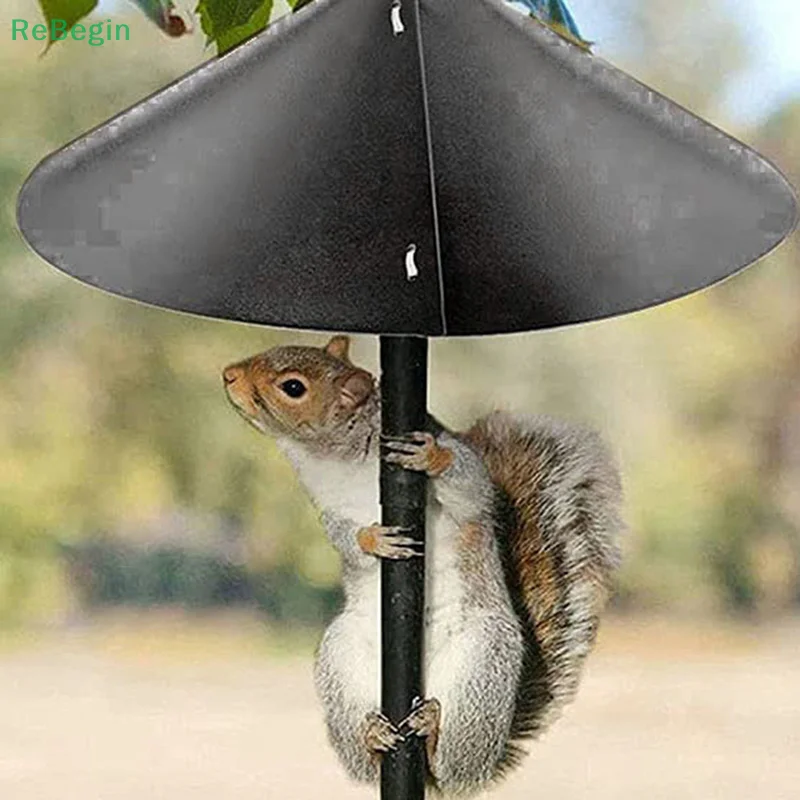 Wrap Around Squirrel Baffle Unique Metal Raccoon & Squirrel Proof Hanging Baffle For Bird Feeders Yard Protect Pole