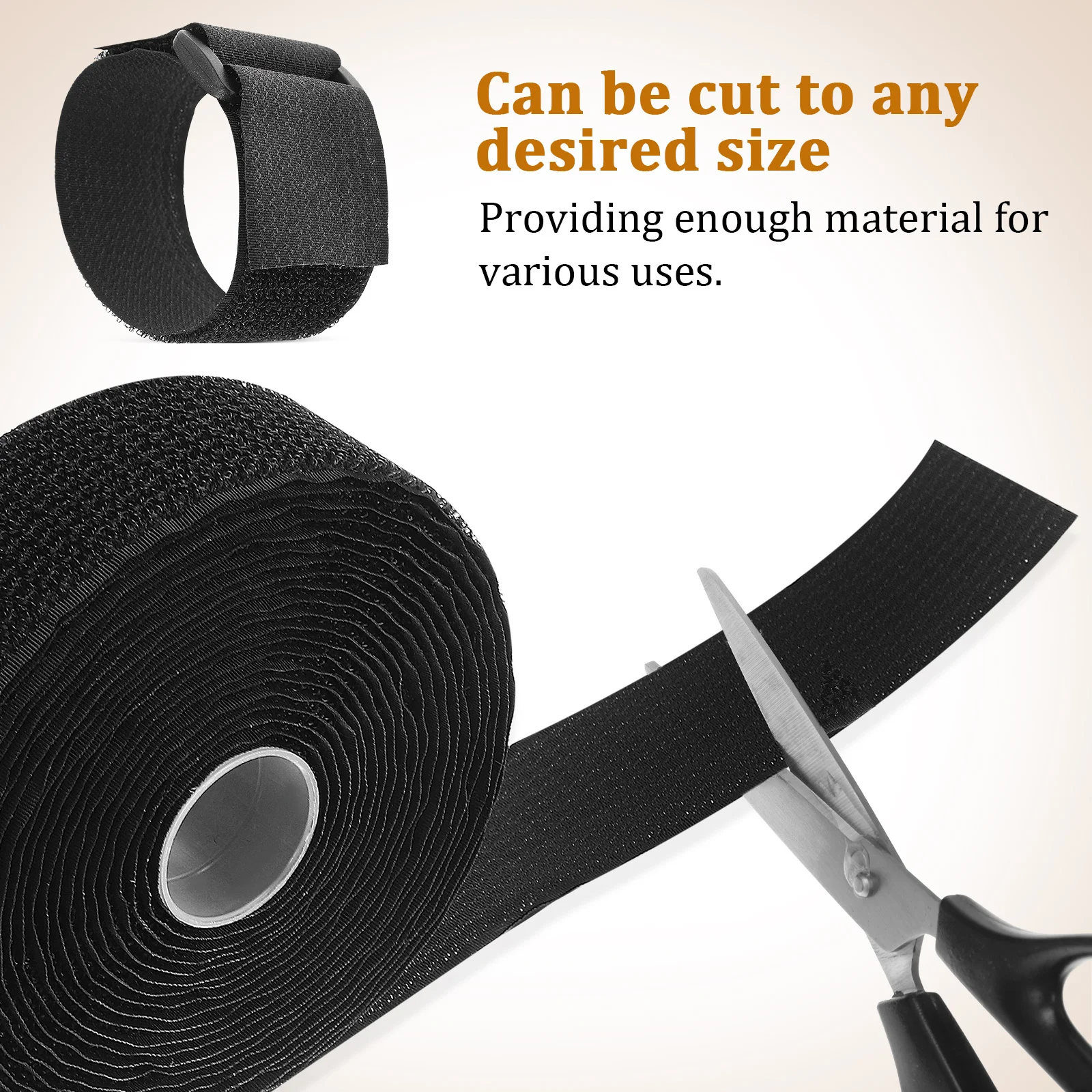 20 قطعة 1 لفة ذاتية اللصق هوك حلقة حزام 5 متر قابلة لإعادة الاستخدام منظم الكابلات مقاومة للاهتراء العلاقات الحبل للمنزل مكتب المرآب الربط #3