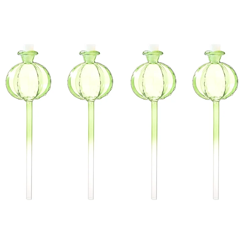 

Flower Shaped 4Pcs Glass Automatic Plant Watering Bulbs Device Drip Irrigation Dripper For Houseplants For Indoor Use