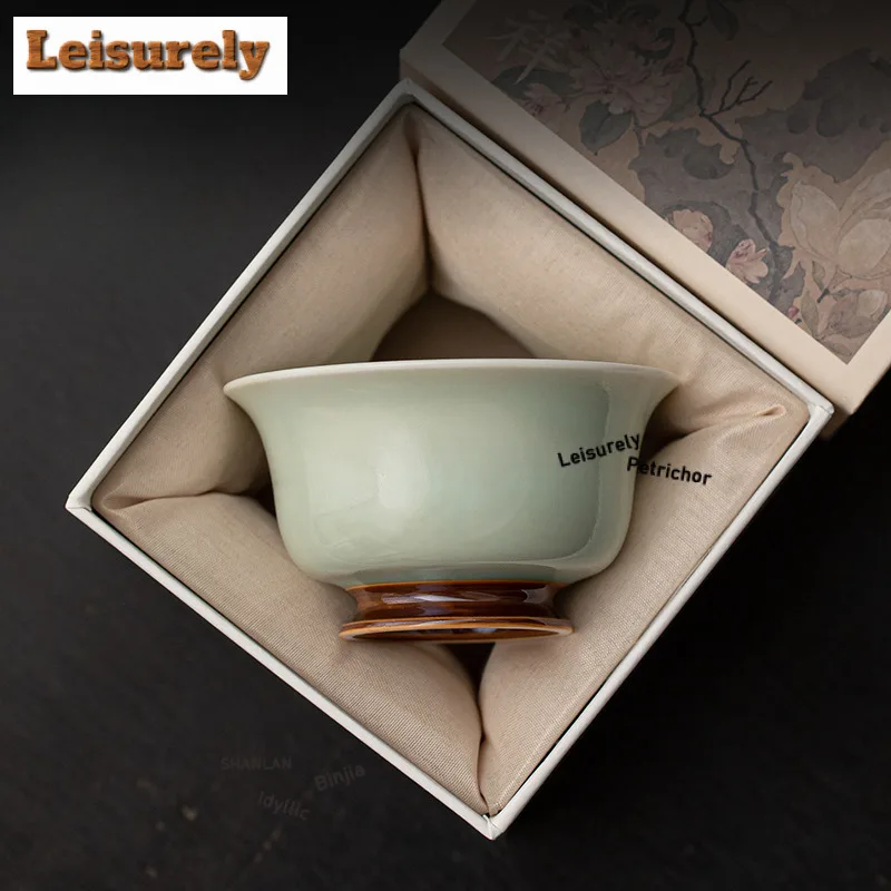 

100 мл ручная чайная чашка Ru Kiln, роскошная чашка для чая, чашка для чайной дегустации, чашка с ароматом, чашки Chazhan Master, аксессуары для чайной посуды