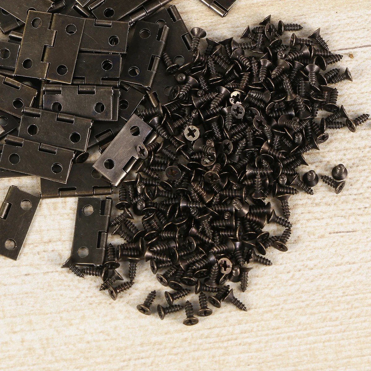 

50Pcs Automatic Case Hinges Compact Durable Stainless Steel Smooth Mute Closing for Jewelry Boxes with Screws Hinge