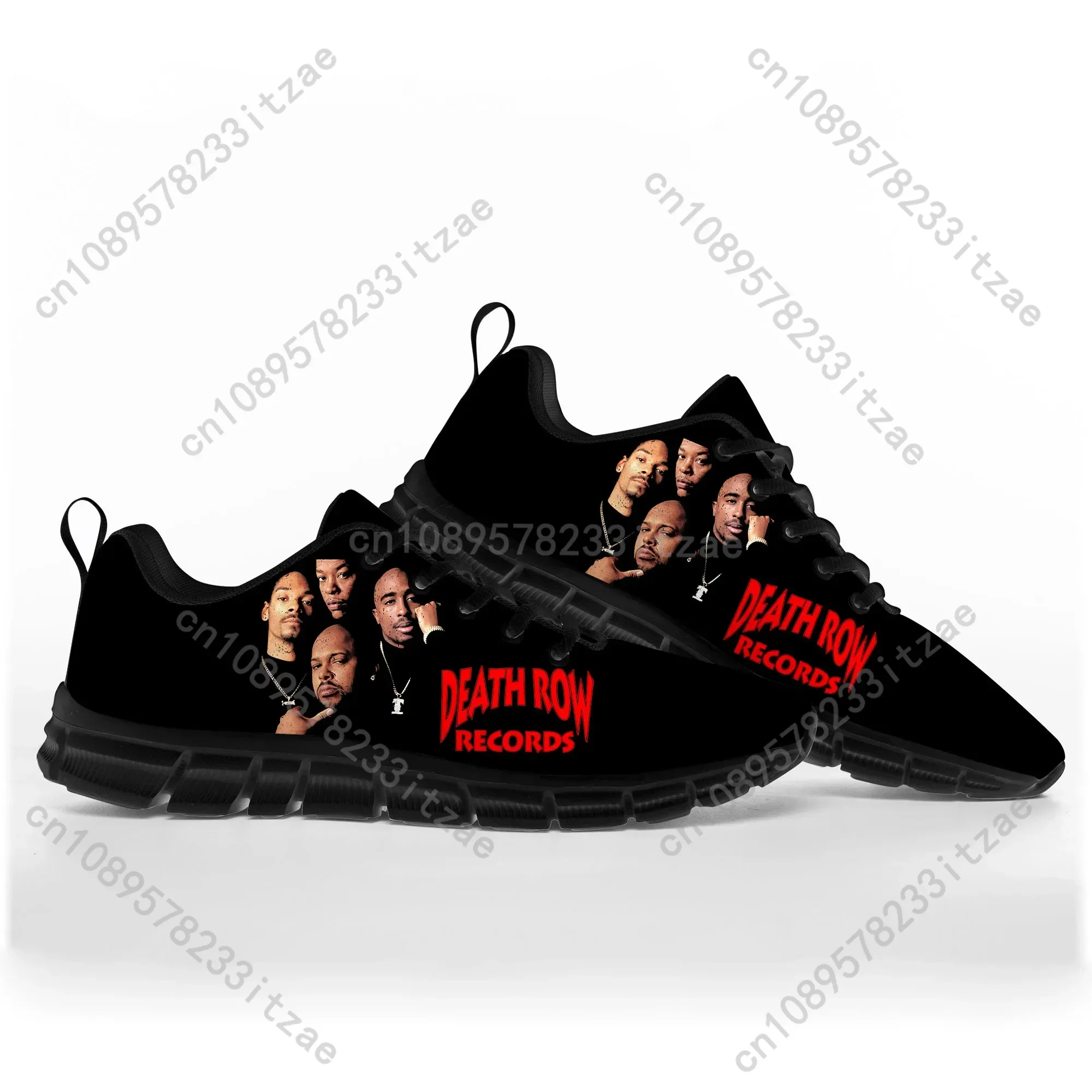 Death Row Records Sportschoenen Heren Dames Tiener Kids Sneakers 3d Print Patroon Casual Custom Paar Hoge Kwaliteit Schoenen