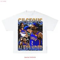 Shai Gilgeous Alexander Vintage 100 Cotton T Shirt SIZES COLORS vintage Washed designer clothes Casual Slightly streetwear
