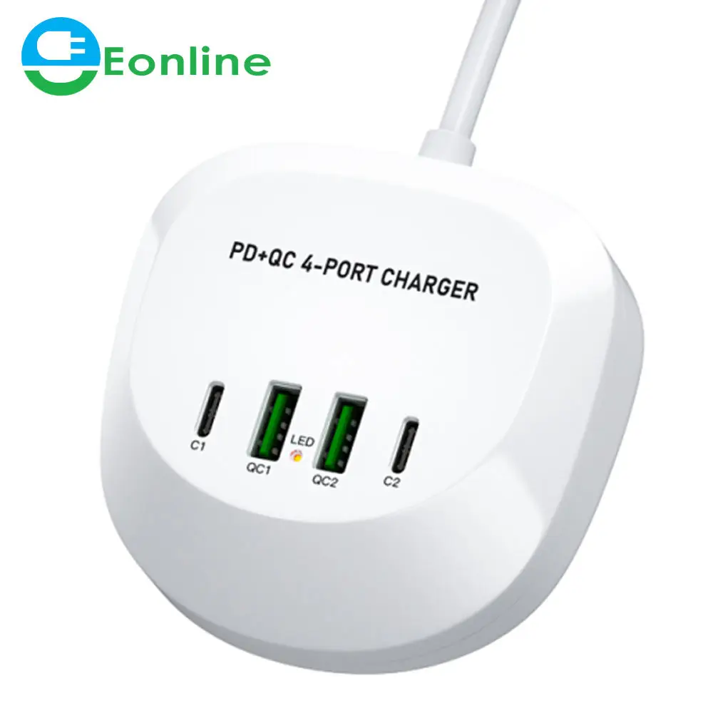 

EONLINE 40 Вт 4-портовое USB-зарядное устройство Quick Charge 3.0 Fast PD Charger Adapter Station 3A QC3.0 Зарядное устройство для телефона iPhone xiaomi Huawei