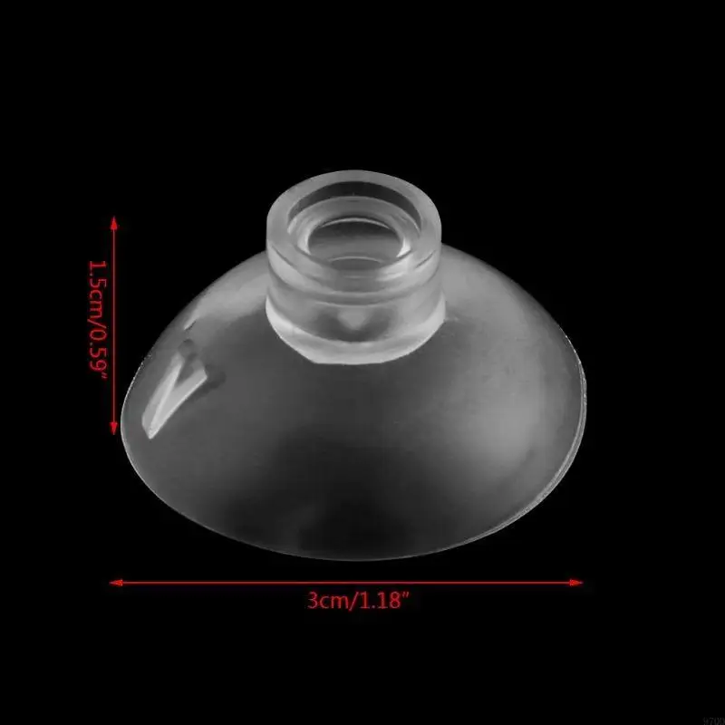 97QD Aquarium Fish for Tank Suction Cup Replacement No Clip Sucker Soft Clear Plastic