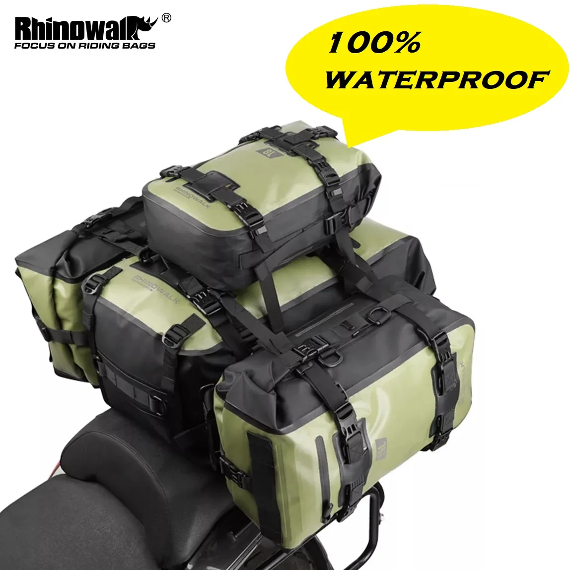 Rhinowalk Motorcycle Travel Bag Waterproof Motorbike Side Bag 30L Motor Saddle Pannier Bag Traveling Bags For Motor Bike