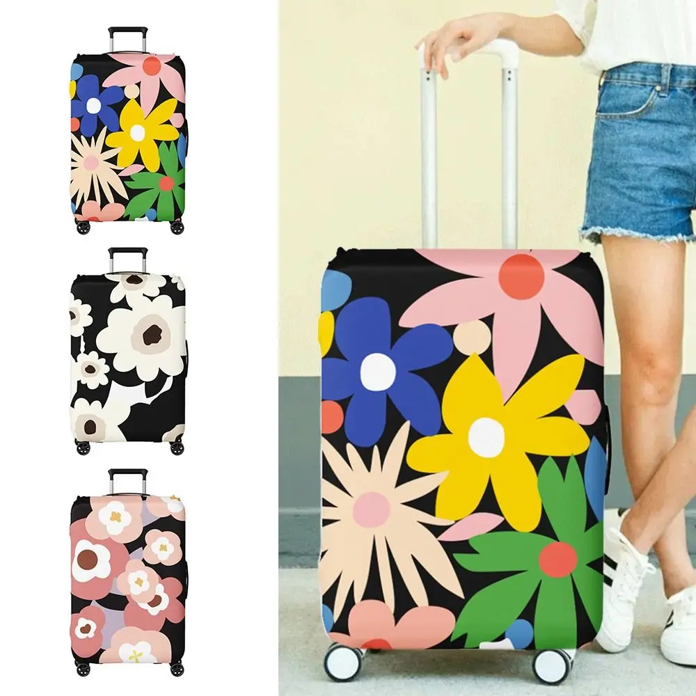 

Elastic Luggage Cover Waterproof Anti-scratch Baggage Dust Case Cover Dustproof Floral Pattern Trolley Protective Sleeve