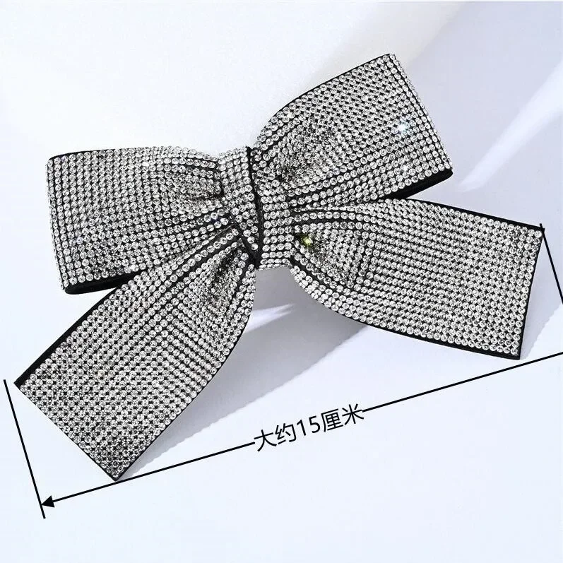 Korean Shiny Rhinestone Crystal Bow Hair Clips for Women Fashion Jewelry Hairpin Barrette Hairgrips Girls Hair Accessories