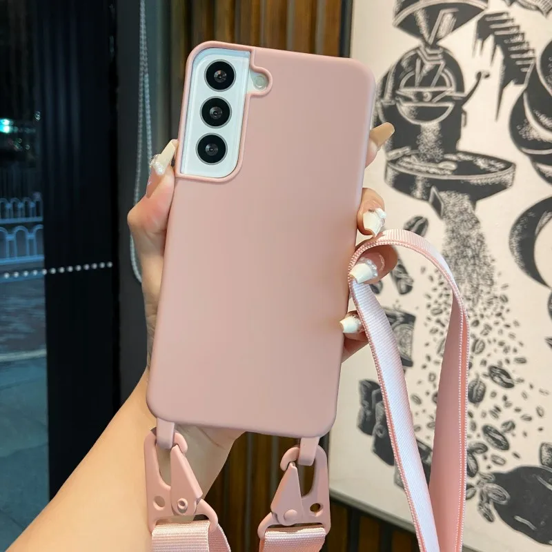 Schutzhülle mit Trageriemen für Samsung Galaxy A54 A36 A17 A55 A16 S24 Ultra S26 S23 FE S25 Plus, Schulter-Crossbody-Lanyard-Halsband, Silikonhülle – Detail 17