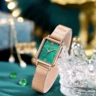 MSTIANQ Watch Female Luxury Niche Simple Temperament Small Square Plate New Ladies Watch Small Green Watch.