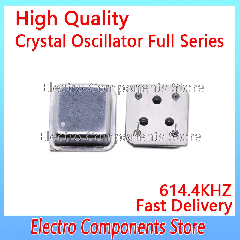 2PCS 614.4 KHZ DIP-4 614.4KHZ 614.4K OSC 4PIN Half Size Active Square Crystal Oscillator 3.3V-5V 0.6144MHZ DIP-8