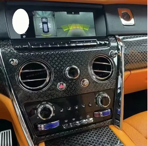Car Interior Trim for Cullinan Carbon Fiber Center Console Gear Panel Window Button Interiors Kits
