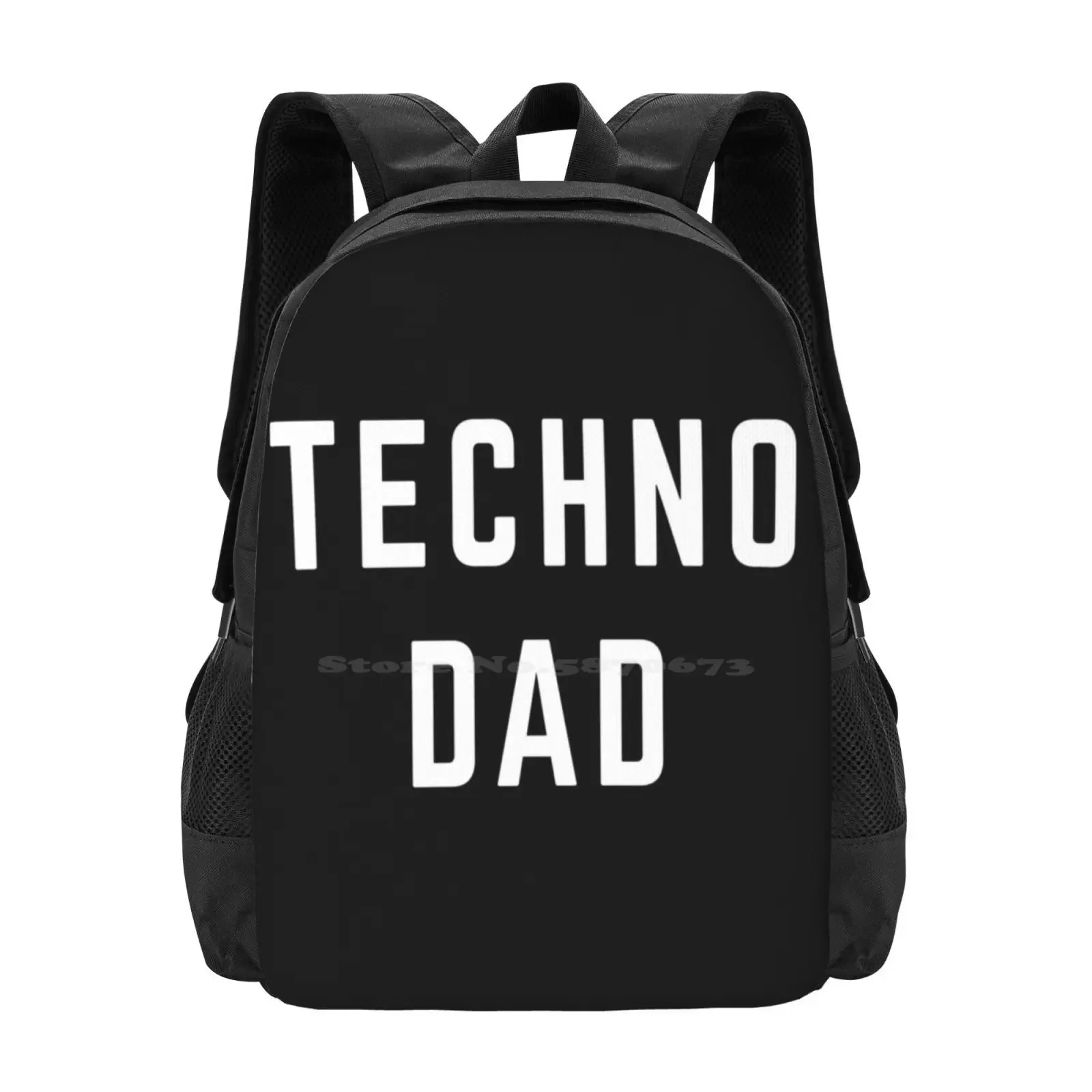 

Techno Dad Hot Sale Schoolbag Backpack Fashion Bags Techno T Black Techno Detroit Techno Techno Music Acid Techno Anti Techni